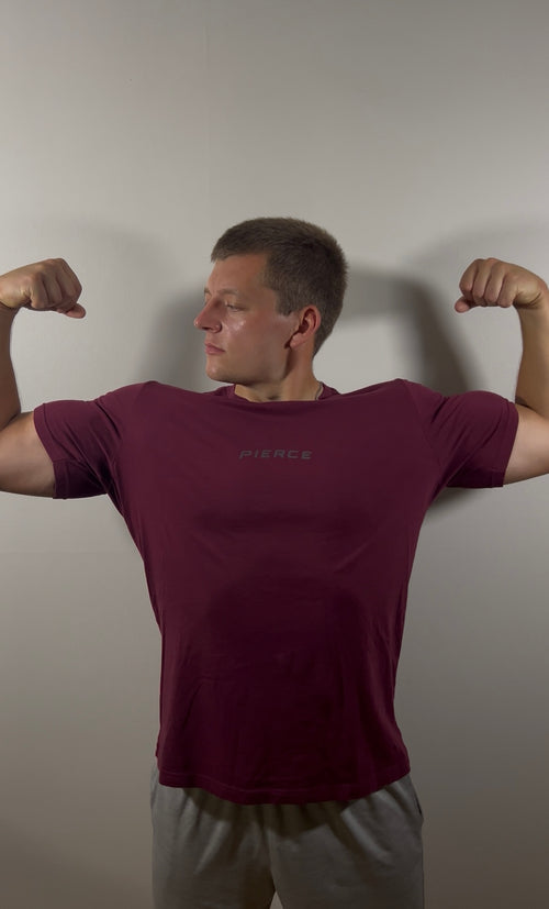 Maroon Casual Performance Tee